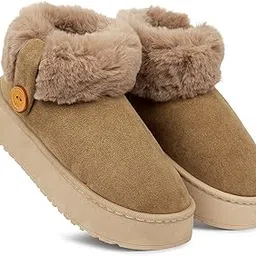 cassiey Comfortable Indoor/Outdoor Winter Fur Snow Boot |Women's Slip on Thick Sole Shoes-picture-18