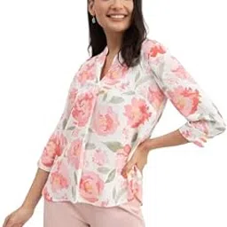 mirana Women Printed Blue Pink Yellow Purple Multicolor top Tailored for Breezy Cheeky Styles-picture-15