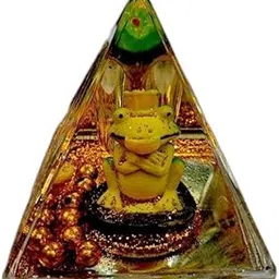 Griscon Frog Iin Water Filled Pyramid for Health Luck Decorative Showpiece for Living Room,-picture-17