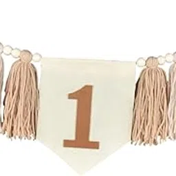 MERISHOPP High Chair Banner 1ST Birthday Decoration for Party Kids Room Decor Birthday Khaki| Party Decorations | Birthday Decoration Items | Banner-picture-19