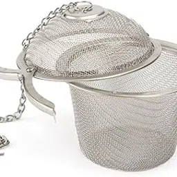 Stainless Steel Tea Filter Infuser 4.5cm Basket Shaped Tea Infuser for Green Tea Loose Tea Leaf and Tea Bags with a Chain and a Hook-image-31