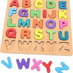 Kidology Wooden Puzzles for Toddlers for Kids Preschool Learning Toys, Wooden Montessori Toddler Puzzles Wooden Alphabet, Number, Shape Puzzles for Kids 2-4 Years Old (Alphabet Puzzle)-picture-33