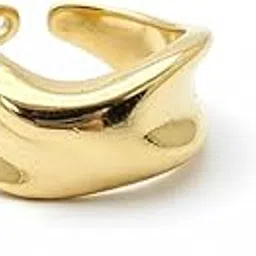 maruti creations Premium & Luxury Dome Ring for Women Adjustable Thick Chunky Croissant Ring Wide Stackable Signet Ring Mom Gift Gold Jewelry-picture-19