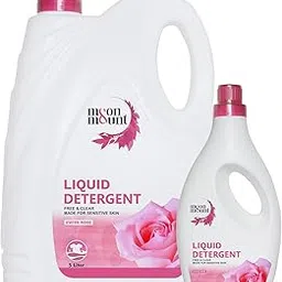 Moon & Mount liquid detergent top load front load, detergent liquid for washing machine - balanced PH, Non-toxic 6L (Rose)-image-98