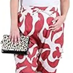Women's Graphic Print Cotton Slub Maroon Maternity Trouser-image-29