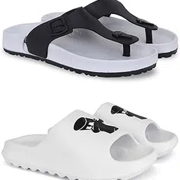 pampy angel Combo Pack of 2 Slipper/Flip Flops/Slides/Clogs/Sandals for Men, Comfortable & Light Weight| Stylish & Anti-Skid | Casual Waterproof & Everyday Flip Flops for Men & Boys-picture-56