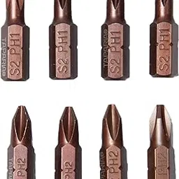 Taparia Make, 25mm Insert Bits of 1/4" Hex Shank, S2 Grade, Of Tip Size ph1 (4Pc) and ph2 (4Pc) Suitable for DIY, Home, Professional & industrial applications-picture-10