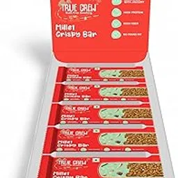 True Crew Millet Crispy Bar | 25gm Each (Pack of 10) | Healthy Snack Bar with Jaggery | High Protein, High Fiber, No Trans Fat | Guilt-Free Energy Bar-picture-10