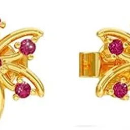 u are 925 Sterling Silver 18K Gold and Rose Gold Plated Petal Glow Earrings | Gift for Women and Girls | With Certificate of Authenticity and 925 Stamp-picture-18