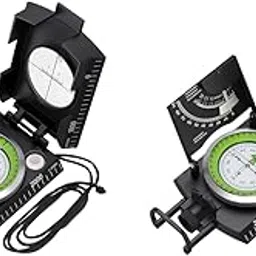 Proberos® High Precision Multifunctional Compass with Glow in Dark Dial Military-Level Camping Sighting Gradiomete Portable for Hiking 2 PCS-image-58