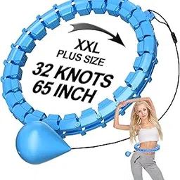 Plus Size Silent Weighted Hula Infinity Fitness Detachable Hoops 65-Inch 32 Knot, Smart Noiseless Infinity Hula for Women, 2-in-1 Waist and Abdominal Home Workout Equipment-picture-27