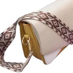 glamour grip Elegant Hand-Crafted Bags for every occasion | Small Cream and Brown Leather Bag HDBG-95-picture-47