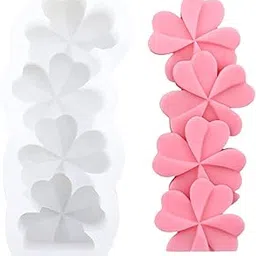 RKPM HOMES Four Leaf Clover Shape Pillar Resin Candle Molds I 3D Fondant Silicone Wax Mould I Handmade Candles Ornament Making I for DIY Chocolate, Cake Décor, Aromatherapy, Soap, Resin Art Craft Making-image-79