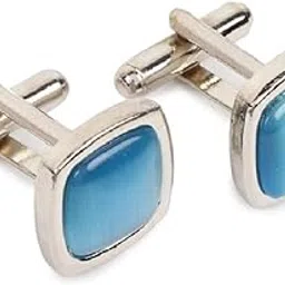 fashmade “where fashion is made” Stainless Steel Blue Cufflinks for Men – Durable, Perfect for Shirts – Includes Elegant Velvet Pouch-picture-36