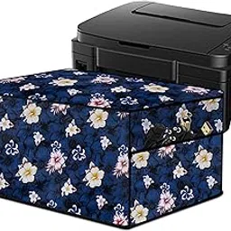 Stylista Waterprood and Dustproof Printer Cover Suitable for Canon PIXMA MegaTank G4780, Floral Pattern Multi-Blue, Polyester-picture-23