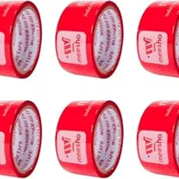 meesho Packaging Tape | 65 meter X 48mm / 2inch | meesho packing material | Suitable for e-commerce | Packaging material for small busines (Set of 6)-picture-22
