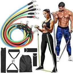 CHIPAR Resistance Bands Set, Stretching and Exercise, Toning Tube kit with Door Anchor, Foam Handles, Leg Ankle Strap and Carry Bag and Box Packaging for Men and Women Workout at Home and Gym-image-11