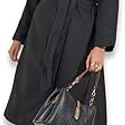 Women's A-Line Coat (70092883_Black_XL)-image-52