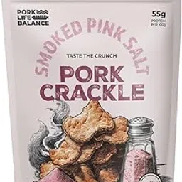 PORK LIFE BALANCE Delicious Pork Crackle (Smoked Pink Salt, 75 gm) - Ready To Eat Pure Dry Cured Pork Crackles, No Trans Fat, Gluten & Soya Free, Shelf-Stable, Keto Friendly (Pack Of 1)-picture-16