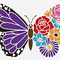 FINGERINSPIRE Floral Butterfly Painting Stencil - 11.7x8.3 inch Hollow Out Big Butterfly Craft Stencil for Painting on Scrapbook Fabric Tiles-picture-25