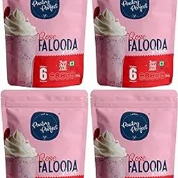 Pantry Perfect Rose Falooda Mix - Pack of 4 (Each 200g) I Premium I Instant Falooda Mix | Rich, Smooth & Creamy Texture | Delicious & Refreshing Taste | Ready to Eat-picture-64