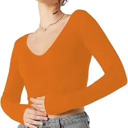 the blazze Women's Cotton Stretchable V Neck Full Sleeve | Western Readymade Wear Saree Blouses for Women L2615-picture-10