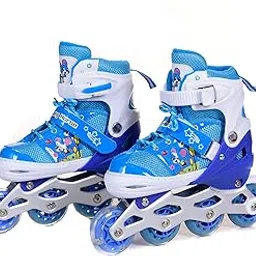 IRIS Kids 3 in 1 Convertible, Adjustable Inline Roller Skates for Beginners, Intermediates and Professionals, Size 6-8 UK (Blue)-picture-10