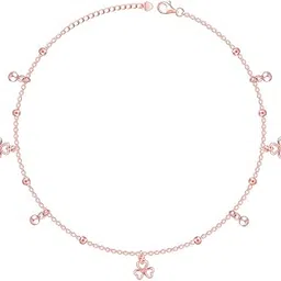 925 silver Rose Gold Chiming Clubs Anklets| Gifts for Women and Girls | With Certificate of Authenticity and 925 Stamp | 6 Months Warranty*-image-57