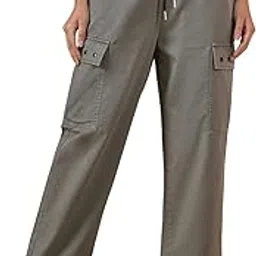 fyltr Women's Relaxed Fit Cargos - High Waist | Drawtsring Closure | Cargos for Women-picture-27