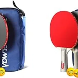 Proberos 3 Stars Table Tennis Racket Professional Set Storage Bag and 3 Ping Pong Balls All-in-One Paddle Playset Bats for Boys Girls Beginners Gift 2 PCS-image-9
