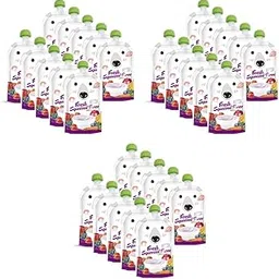 SNOWIE SOFT 30PCS Reusable Baby Food Squeezable Pouch for Milk Juices Portable Bottom Double Sealing Strip Design Leak Proof Food Grade Storage Easy to Refill and Clean 200Ml Purple-image-15