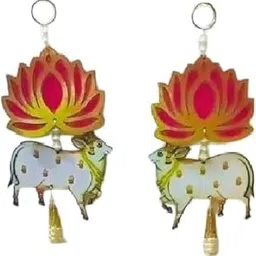 Lotus and Cow Hanging Decorations, Set of 2-picture-13