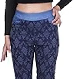Denim Printed Jeggings for Women with Pockets Comfortable Stretch Jeans Leggings Free Size (28 Till 32) Blue Color Pack of 1-image-73