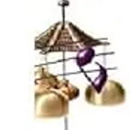 Shree Ji Enterprises 3 Bell Feng Shui Positive Energy Elephant Metal Brass Windchime (20 inch, Multicolor)-picture-67