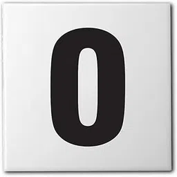 Ceramic Swimming Pool Waterline Depth Marker " 0" Smooth Finish, 4 inch Font-image-79