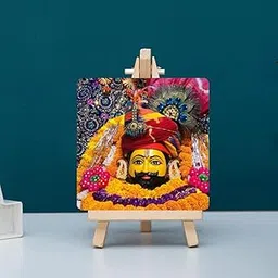 Half Engineer Khatu Shyaam Ji Printed Table Top|Photo Frame for Table & Desk | Hare Ka Sahara Khatu Shyam for Mandir, Office, Home 6x4 Inch|Gift-image-8