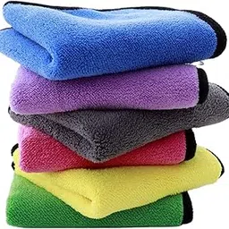 Khillayox Microfiber Cleaning Towel 300 GSM Multicolor Thick Lint & Streak-Free Multipurpose Cloths | Microfiber Towels for Car, Bike Cleaning, Polishing, Washing & Detailing Set of 6-30x40 cm-picture-38