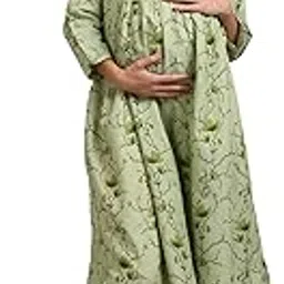osf Women's Printed Floral Pleated Anarkali Pregnancy, Maternity and Feeding Kurti Dress (Pack of 1)-picture-54