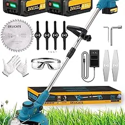 MORESOON Grass Machine Lawn Set 12v Betteries Cordless Machine 3 Type for Garden, Lawn, Yard-picture-35
