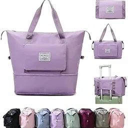 aryug enterprise ARYUG Foldable Travel Bag for Women & Men | Waterproof Expandable Duffel Bag 41L | Lightweight Nylon Luggage Bag for Travel, Gym & Airport | Large Capacity Foldable Carry Bag with Trolley Sleeve-picture-46