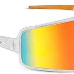 okno Eyewearlabs Sunglasses For Men & Women | Polarized Sports Over-Sized Unilens Wrap-Around Branded Stylish Spectacles | 100% UV Protection Shades | Cricket Sports Cycling Driving Trekking & More-picture-38