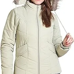 Highly rated women’s Quilted winter jacket – trendy puffer with faux fur hood, warm insulation, durable fabric, and modern fit for comfortable cold weather wear-image-18