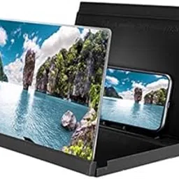 Mobile Phone Brackets F18 12 inch Rotatable Folding Universal Mobile Phone Screen Amplifier HD Video Amplifier with Block Light Card, Book Shape Version(Black) Smartphone Holders-picture-16