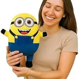 Crazy About Toys 35cms Cute Minion Plush Toy for Kids | Soft & Huggable Stuffed Doll | Funny Cartoon Character Toy Gift for Boys & Girls | Adorable Yellow Minion Soft Toy-picture-24