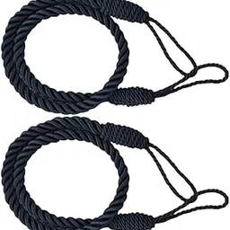 ATORSE 2 PCS Rope Curtain Drape Tiebacks Tassel Living Room Bedroom Black-image-28