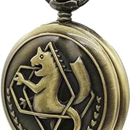 simaote Fullmetal Alchemist Pocket Watch Vintage Quartz Pocket Watch for Cosplay Accessories Anime Merch with Chain/Gift Box-picture-35