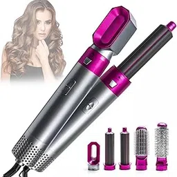 (𝟏𝟎 𝐘𝐞𝐚𝐫𝐬 𝐖𝐚𝐫𝐫𝐚𝐧𝐭𝐲) 5 in 1 Hot Air Brush Styler Fast Heating Hair Dryer Curler Crimper and Straightener with Negative Ion Comb for Smooth Frizz Free Styling for All Hair Types-picture-39