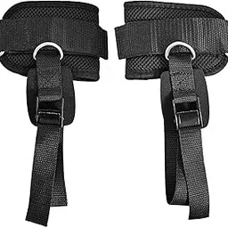 MERISHOPP 2 Pieces Ankle Straps Pedal Rope Glute Exercises Workout Ankle Cuff Set Black|Sporting Goods|Fitness Running & Yoga|Strength Training|Home Gym Attachments-image-44