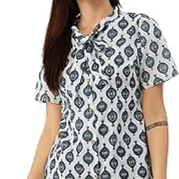 Elegant Bow Collar Cotton Shirt for Women - Stylish & Comfortable (S-XXL)-image-58