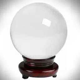 Feng Shui Crystals Lance Ball | Revolving Wooden Stand | Home Office Decor Spiritual Energy Balancing | Gift for All-image-1